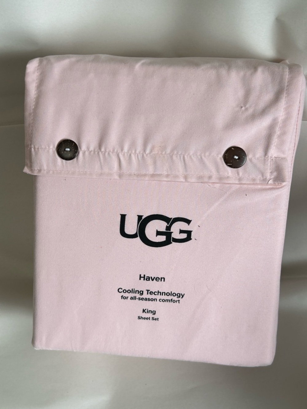 UGG King Sheet Set in Pale Pink